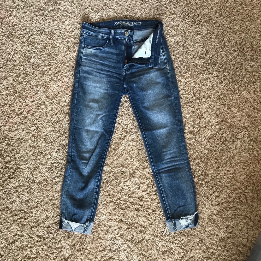 American Eagle hi rise jegging crop